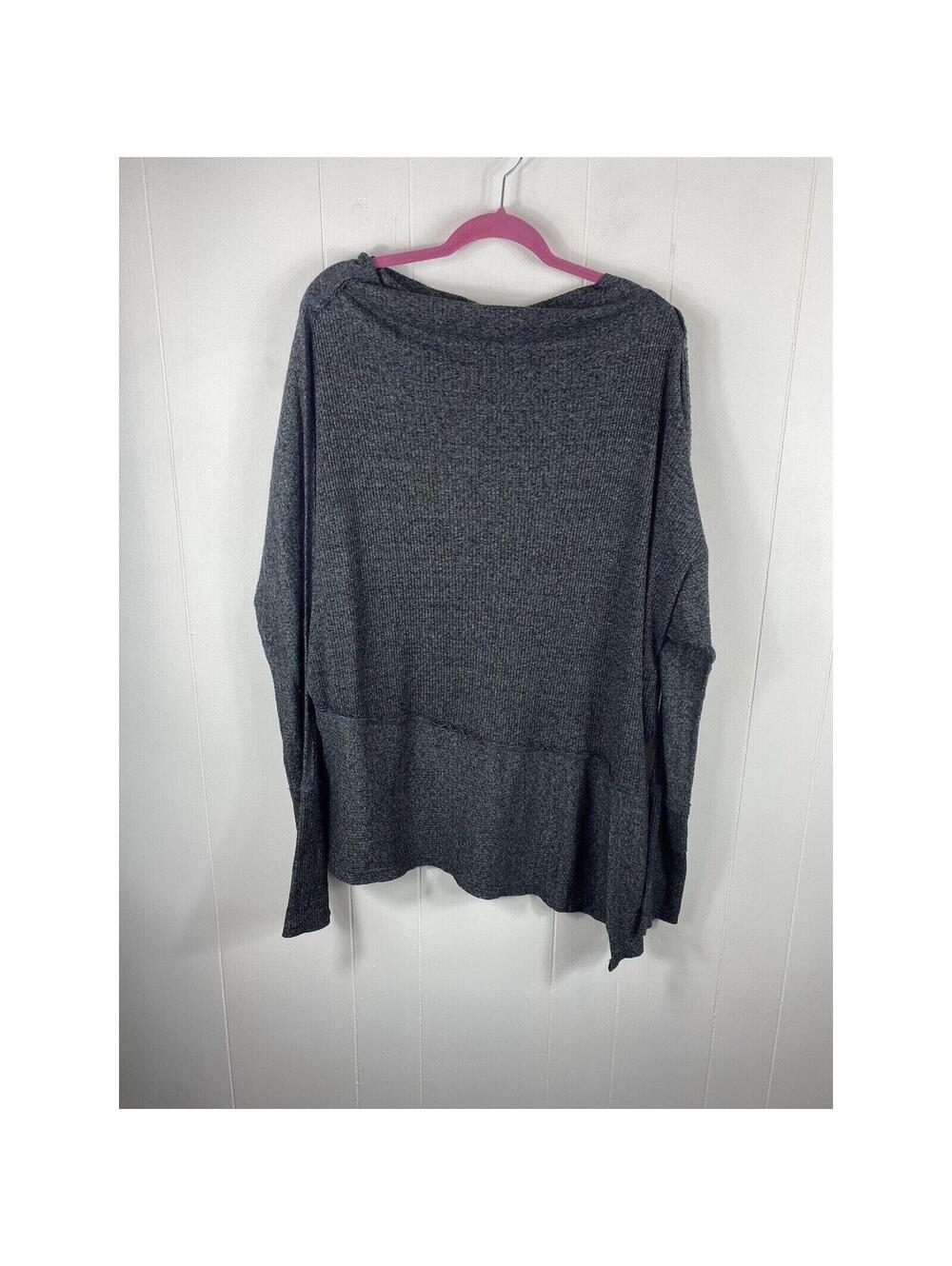 We The Free Oversized Long Sleeve Grey Sweater Size Large Grunge Witchy Dark